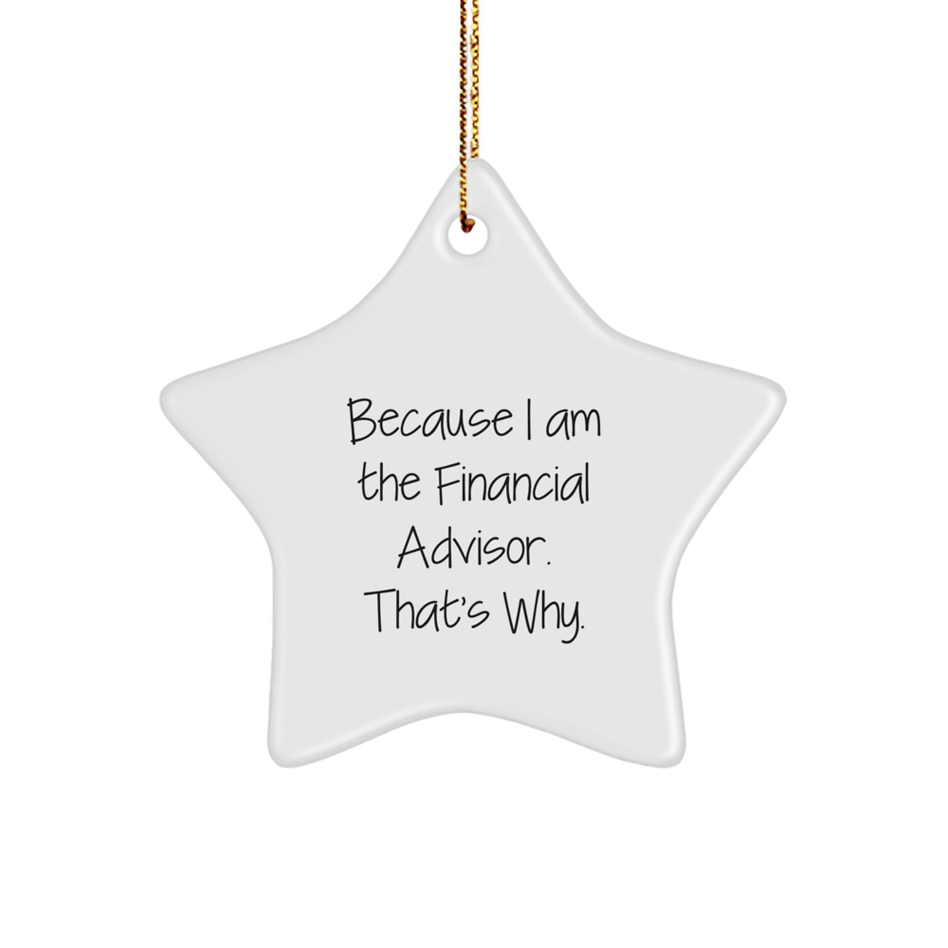 Personalized Financial Advisor Gifts from Men to Women Friends - Funny Star Ornament for Christmas Unique - Image 1