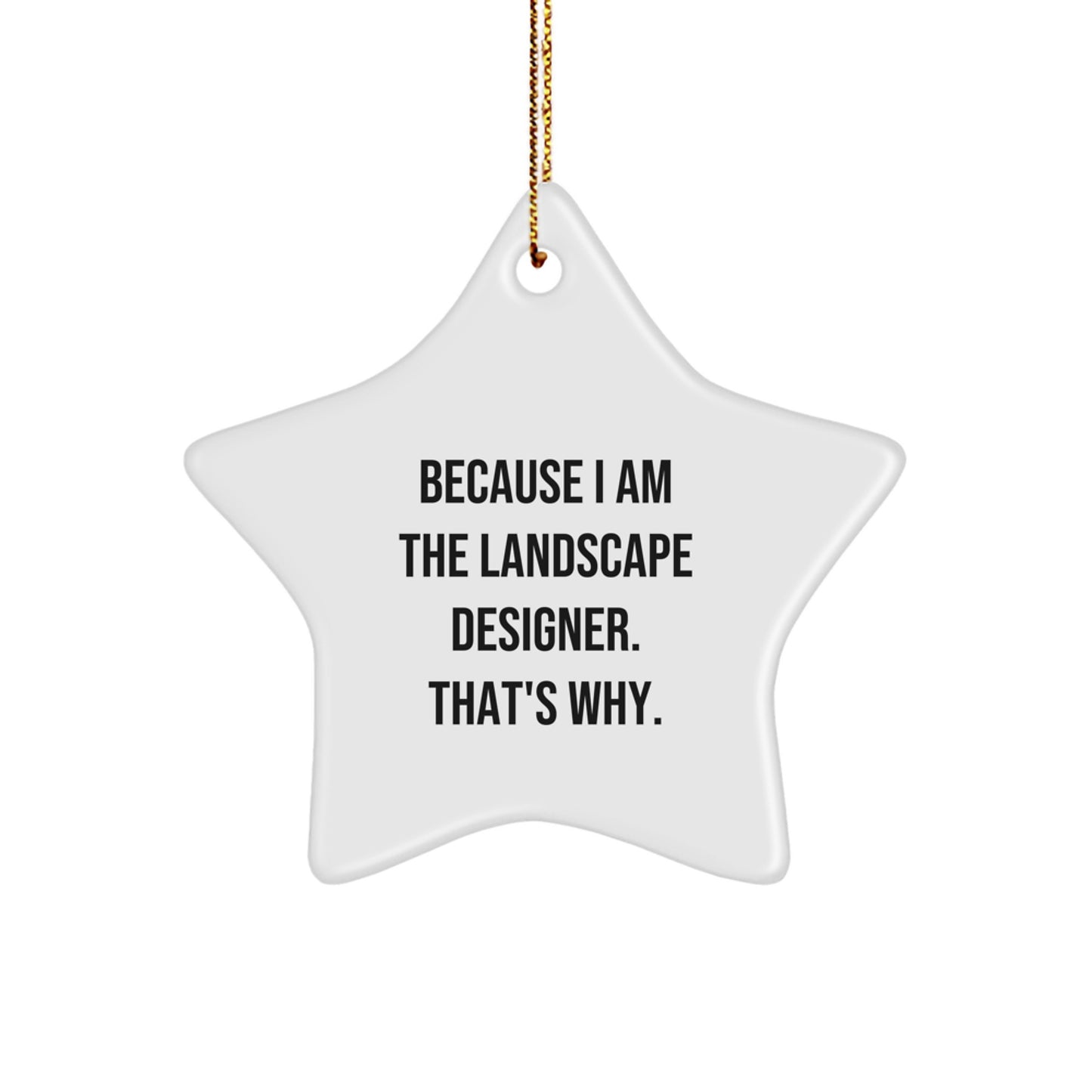 Landscape Designer Star Ornament Funny Quote Christmas Unique Gift for Men from Friends - Image 1
