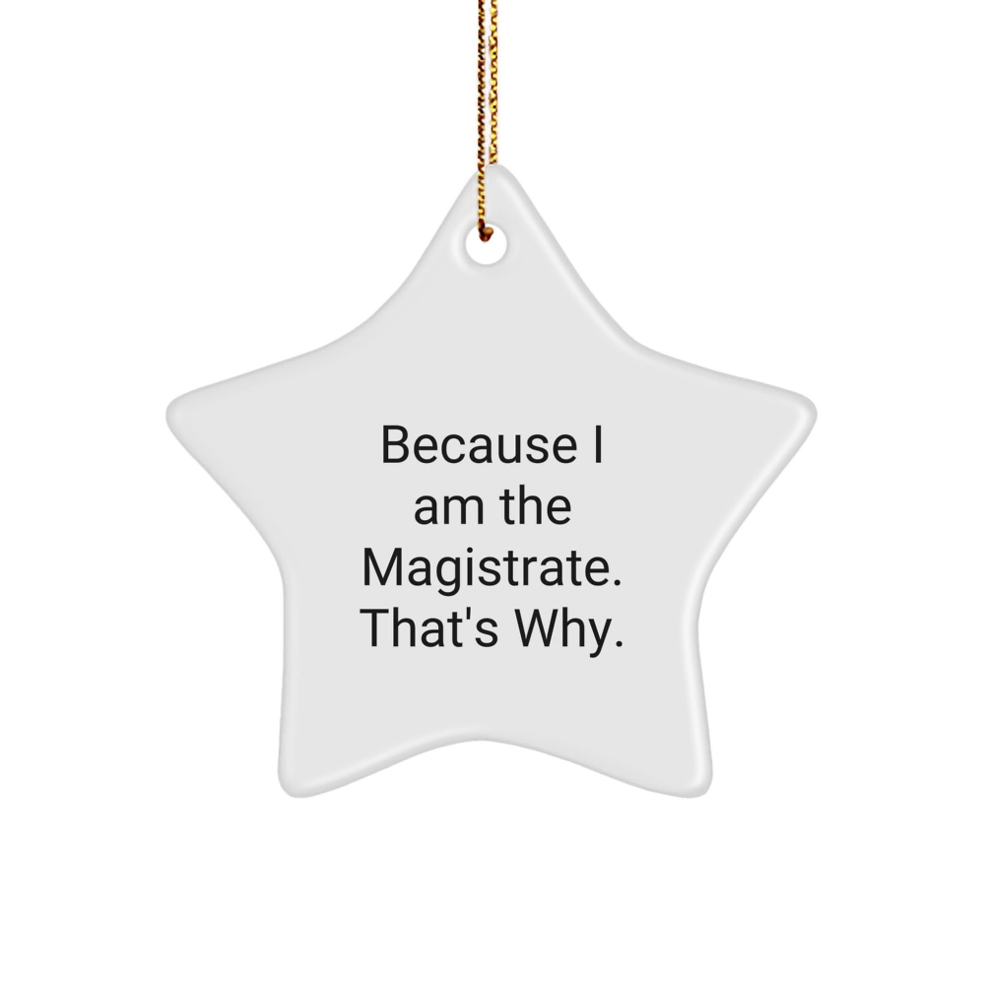 Magistrate Star Ornament Funny Quote Christmas Unique Gifts from Men to Magistrates - Image 1