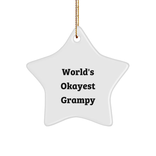 Funny Grampy Star Ornament Gifts from Grandpa for Christmas Unique - Image 1