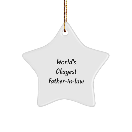 Funny Father-in-law Star Ornament Gifts from Family members for Christmas Unique Presents - Image 1
