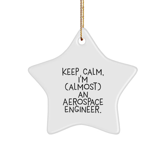 Funny Aerospace Engineer Gifts, Star Ornament Quote, Christmas Unique Decorations, Gifts from Friends to Aerospace Engineer, Aerospace Engineer Star Decoration - Image 1