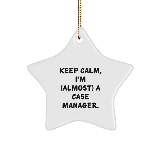Funny Case Manager Star Ornament Gifts from Friends, Men, Women, or Coworkers for Christmas Unique Gifts - Image 1