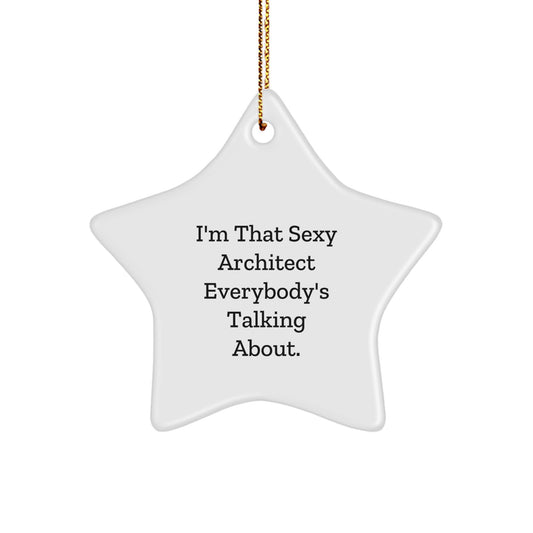 Sexy Architect Star Ornament Gifts from Friends for the Architect Christmas Unique Gifts - Image 1