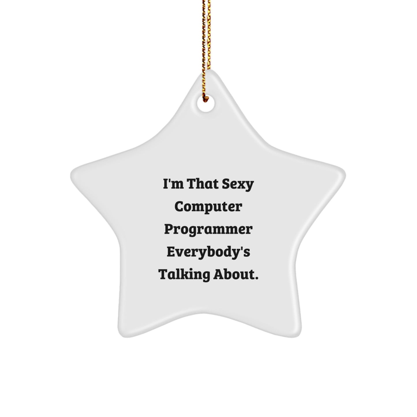 Funny Computer Programmer Star Ornament Gifts from Friends for Men, Unique Christmas Star Decoration - Image 1