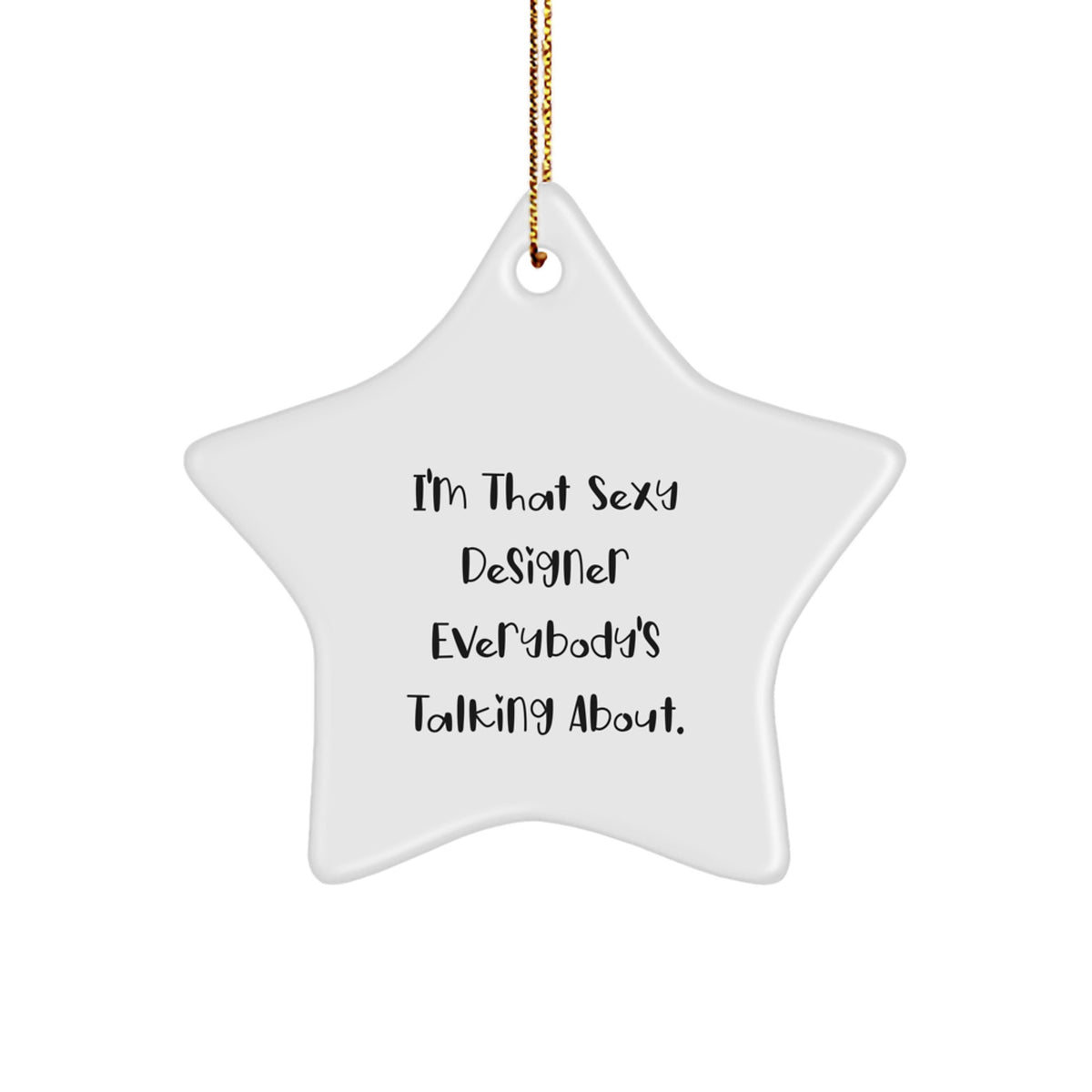 Funny Designer Star Ornament Gifts from Men to Women Friends Family for Christmas - Image 1