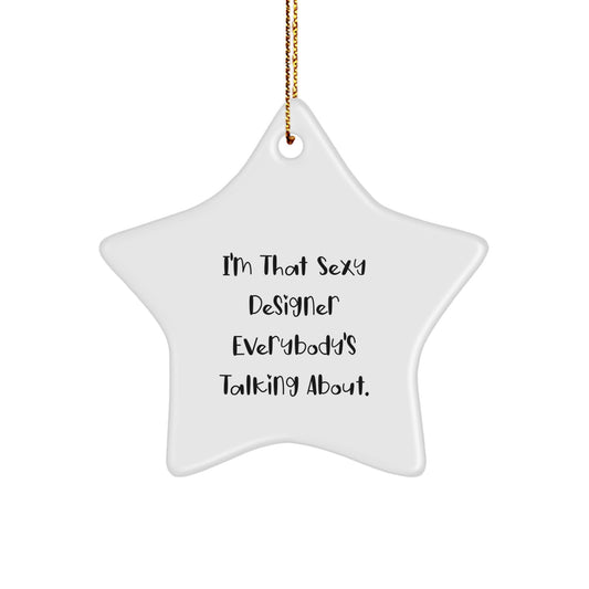 Funny Designer Star Ornament Gifts from Men to Women Friends Family for Christmas - Image 1