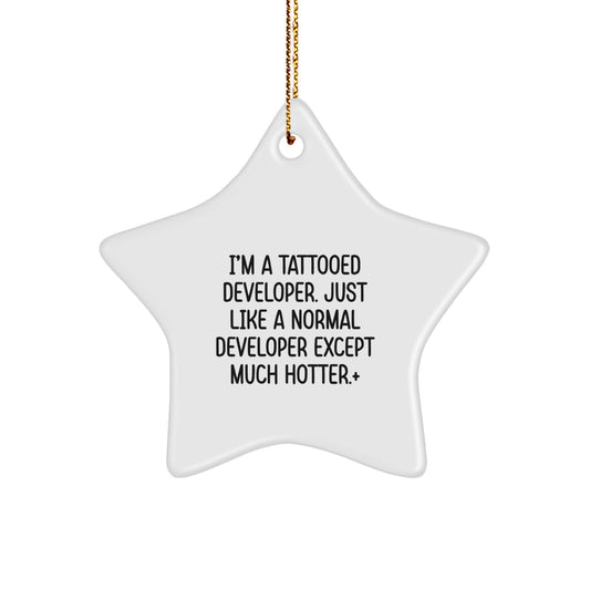 Funny Developer Star Ornament, Gifts for Men, Women, or Coworkers, Christmas Unique Gifts from Friends or Family - Image 1