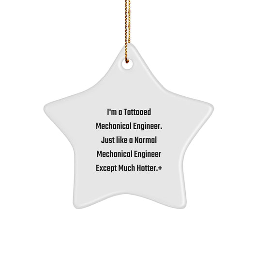 Mechanical Engineer Star Ornament Gifts from Friends and Family - Funny Quote, Christmas Unique Gifts for Men, Women, Coworkers, Office Decor - Image 1
