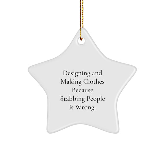 Funny Designing and Making Clothes Gifts for Women Star Ornament Christmas Unique Gifts from Friends - Image 1