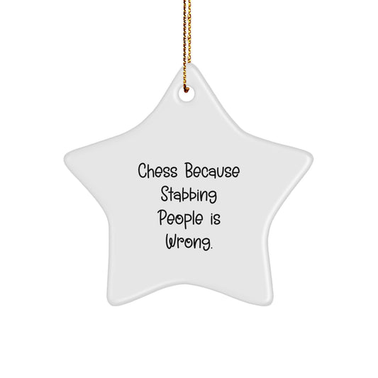 Funny Chess Star Ornament Gifts from Men to Friends for a Unique Christmas Decoration - Image 1