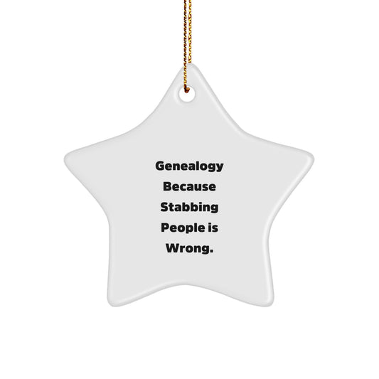 Genealogy Funny Star Ornament Gifts from Family for Christmas Unique Keepsake - Image 1
