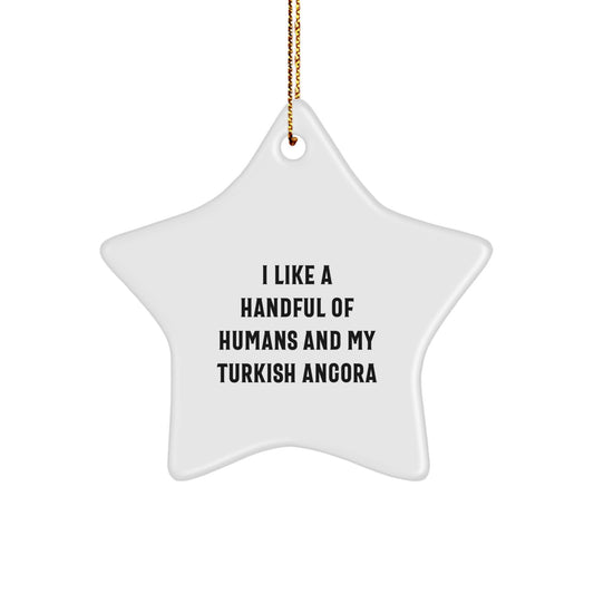 Funny Turkish Angora Cat Star Ornament Gifts from Friends for Men Women Family - Image 1