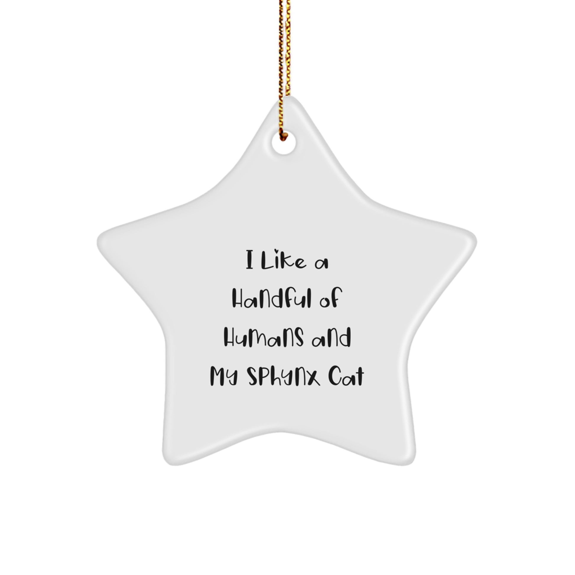 Funny Sphynx Cat Gifts for Christmas - Unique Star Ornament from Men or Women to Sphynx Cat Lovers - Image 1