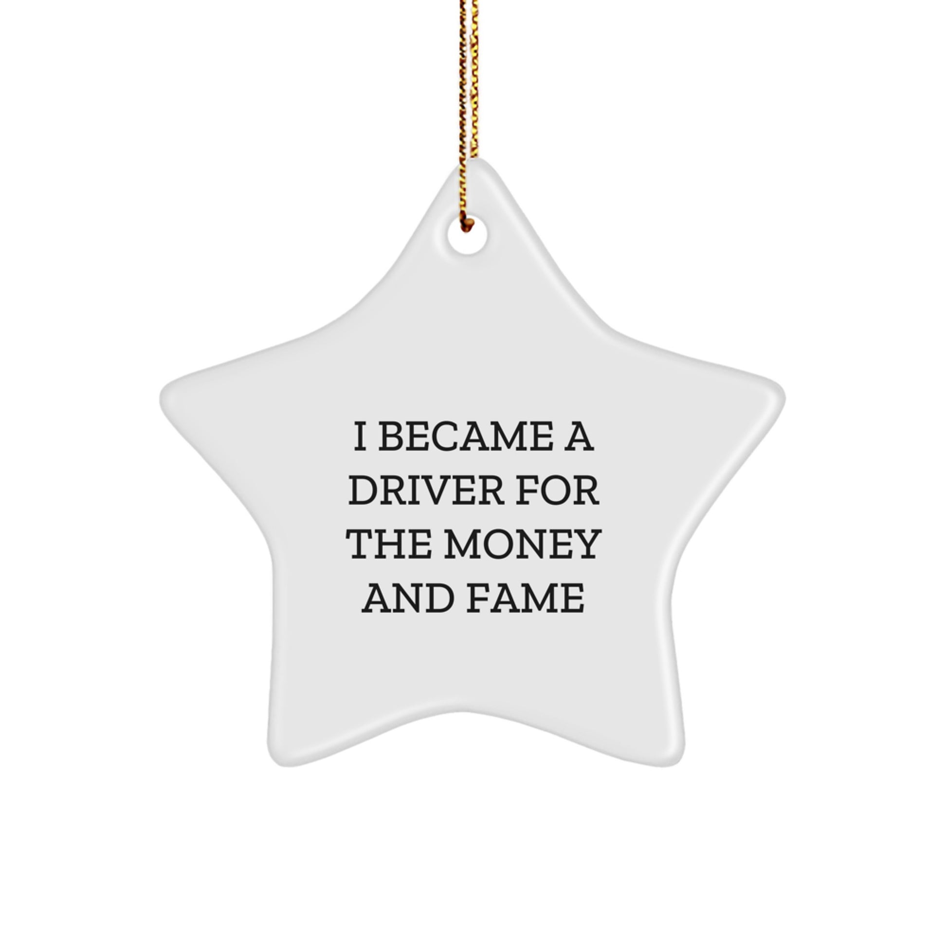 Funny Driver Star Ornament Gifts from Friends for Men - Christmas Unique Driver Decorations - Image 1