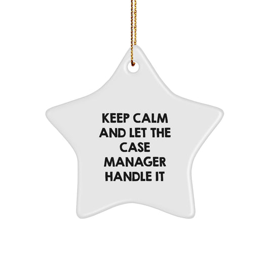 Funny Case Manager Star Ornament Gifts from Friends for Coworkers Christmas Unique Presents - Image 1