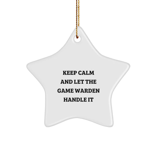 Funny Game Warden Gifts from Friends for Christmas, Cute Star Ornament, Inspirational Quote Gifts for Men, Women, Family, Coworkers - Image 1