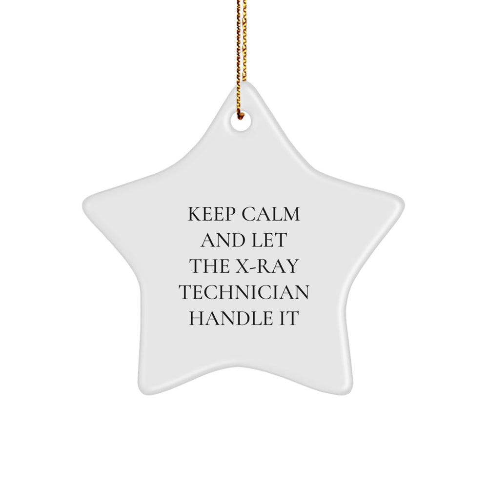 Funny X-Ray Technician Star Ornament for Christmas Unique Gifts from Friends, Co-workers, or Family to X-Ray Technician, Men, or Women - Image 1