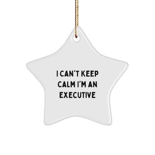 Funny Executive Star Ornament Gifts from Friends and Family - I Can't Keep Calm I'm An Executive - Image 1