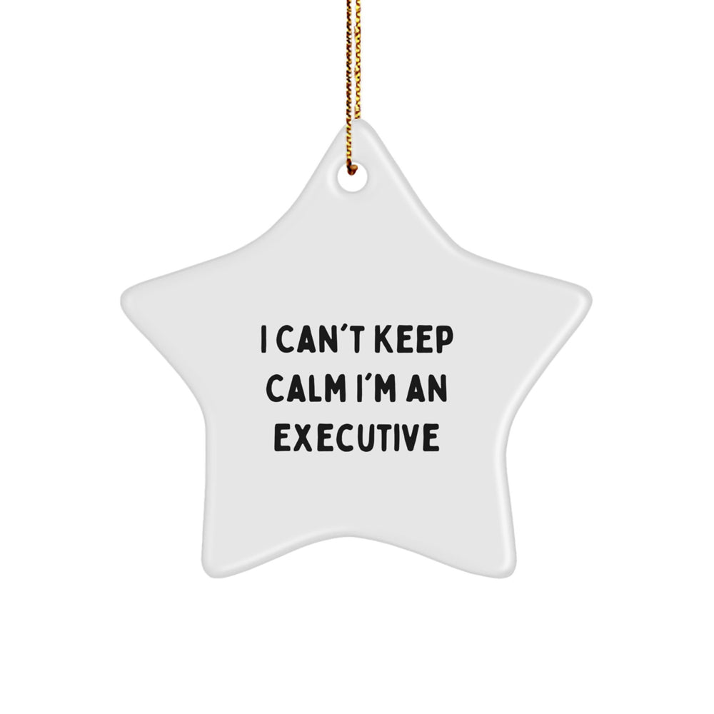 Funny Executive Star Ornament Gifts from Friends and Family - I Can't Keep Calm I'm An Executive - Image 1