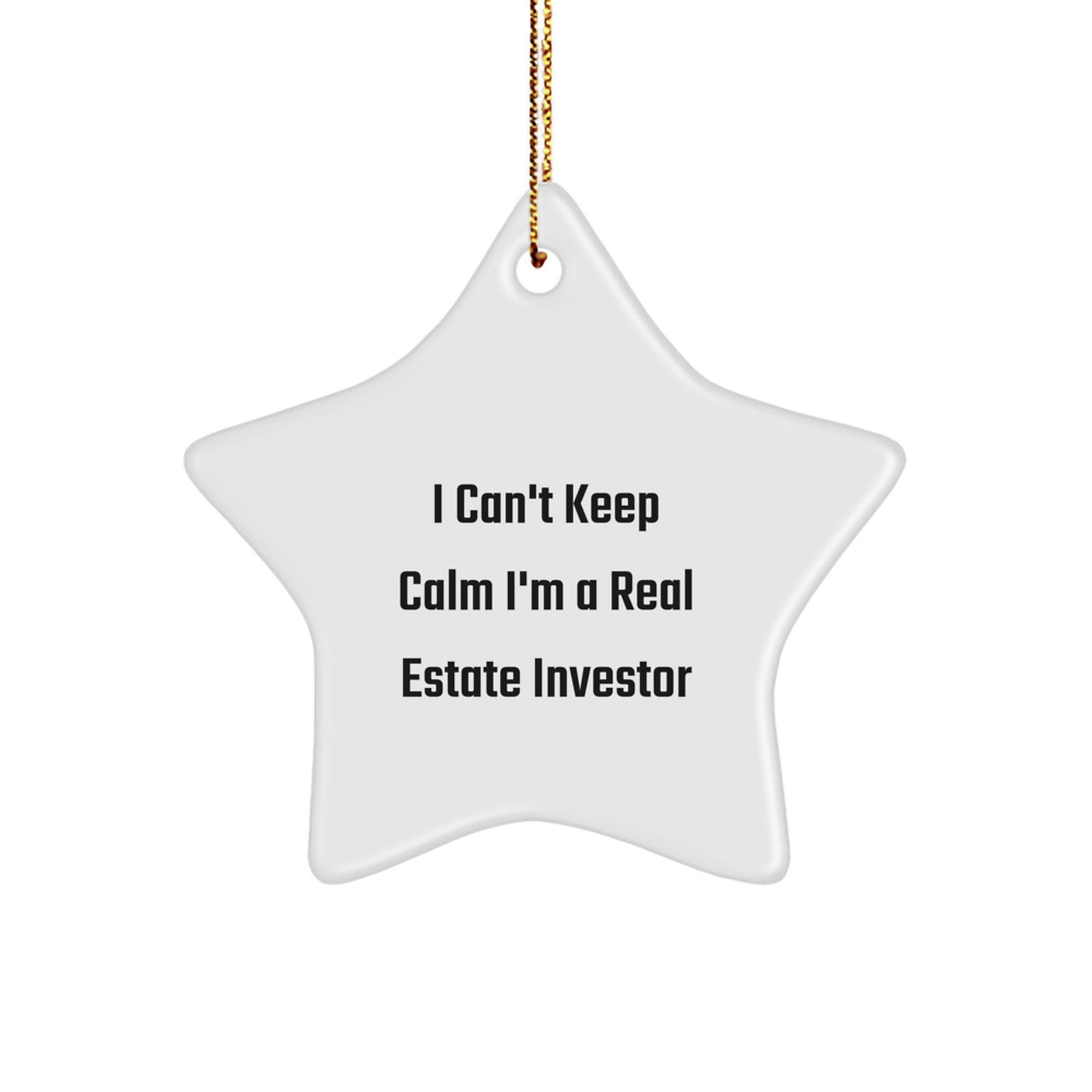 Funny Real Estate Investor Star Ornament Gifts for Men, Unique Christmas Unique Gifts from Friends, Family, Coworkers to Real Estate Investor - Image 1