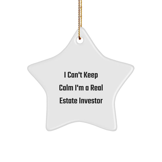 Funny Real Estate Investor Star Ornament Gifts for Men, Unique Christmas Unique Gifts from Friends, Family, Coworkers to Real Estate Investor - Image 1