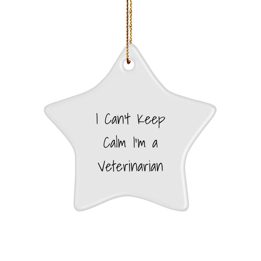 Funny Veterinarian Star Ornament for Christmas Unique Gifts from Friends to Veterinary Medical Professionals - Image 1