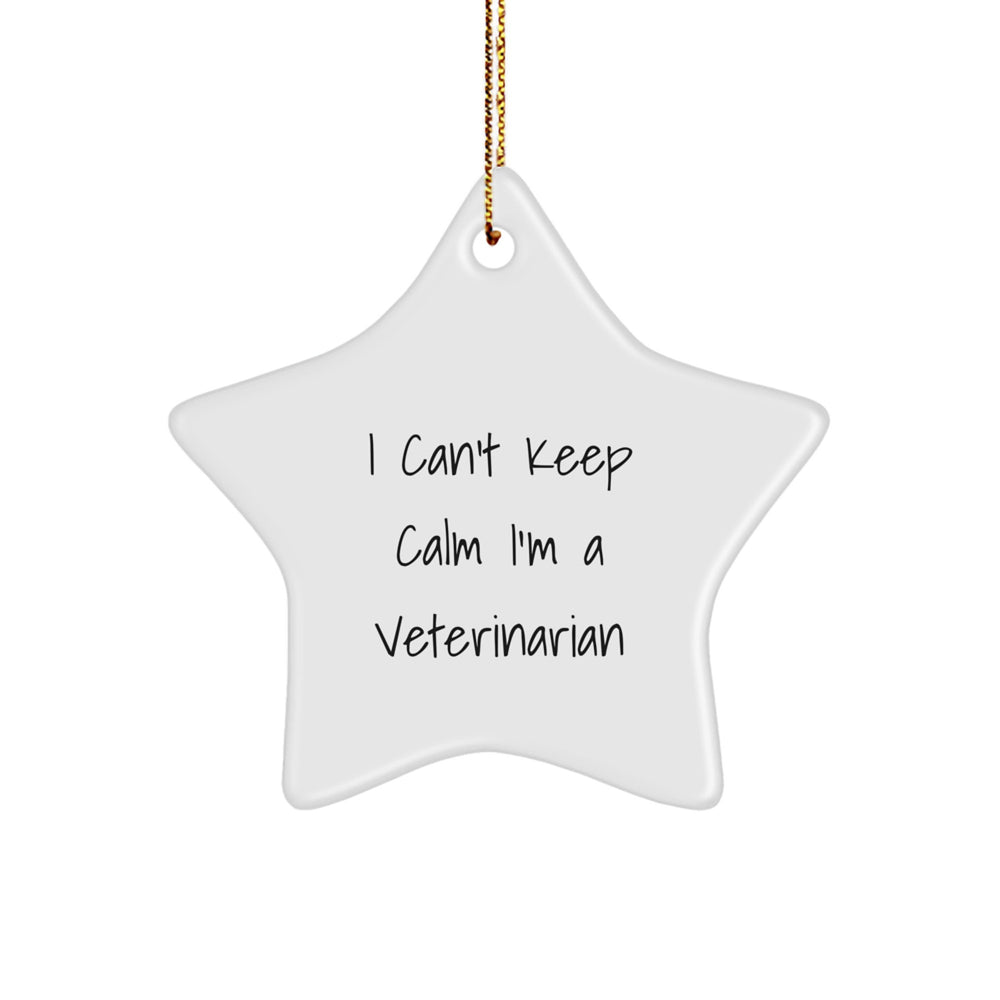 Funny Veterinarian Star Ornament for Christmas Unique Gifts from Friends to Veterinary Medical Professionals - Image 1