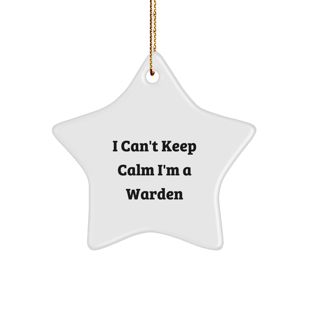Funny Warden Star Ornament Gifts from Men to Friends for Christmas - Image 1
