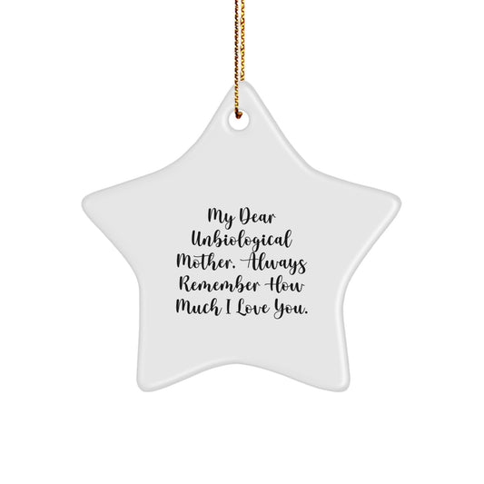 Funny Unbiological Mother Star Ornament Gifts from Men to Women on Christmas Unique Gifts - Image 1