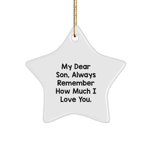 Funny Son Star Ornament Gift for Him from Mom and Dad - Christmas Unique Gifts - Image 1
