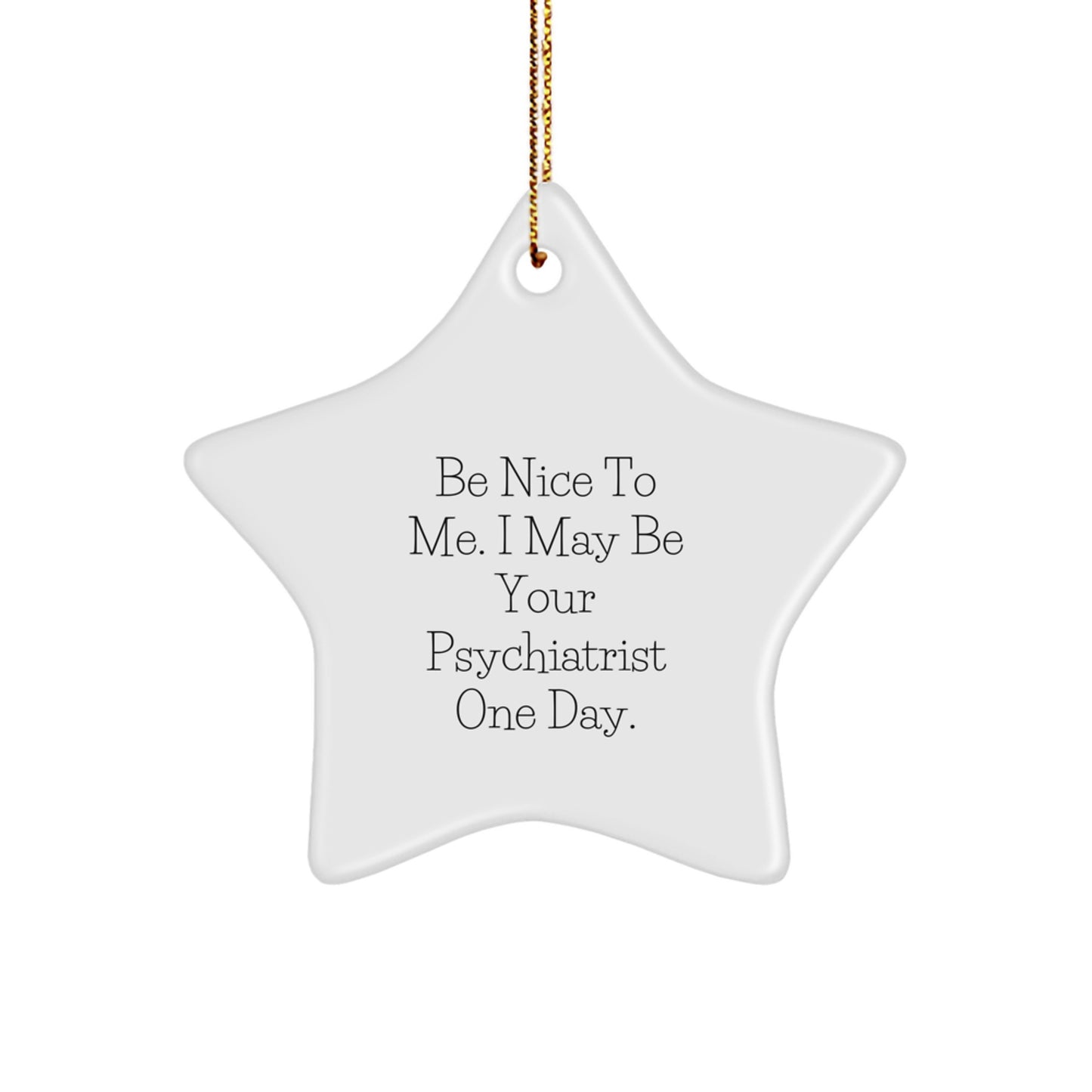 Psychiatrist Keepsake Christmas Ornament for Him Holiday Memory Gift - Image 1
