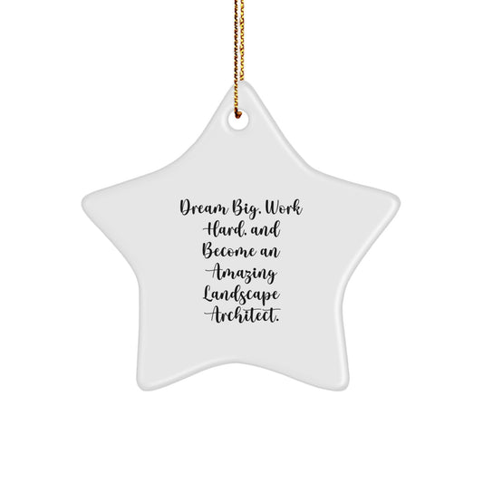 Gifts for Landscape Architects, Inspiring Star Ornaments for Men, Women, and Friends, Dream Big Work Hard Become Amazing - Image 1