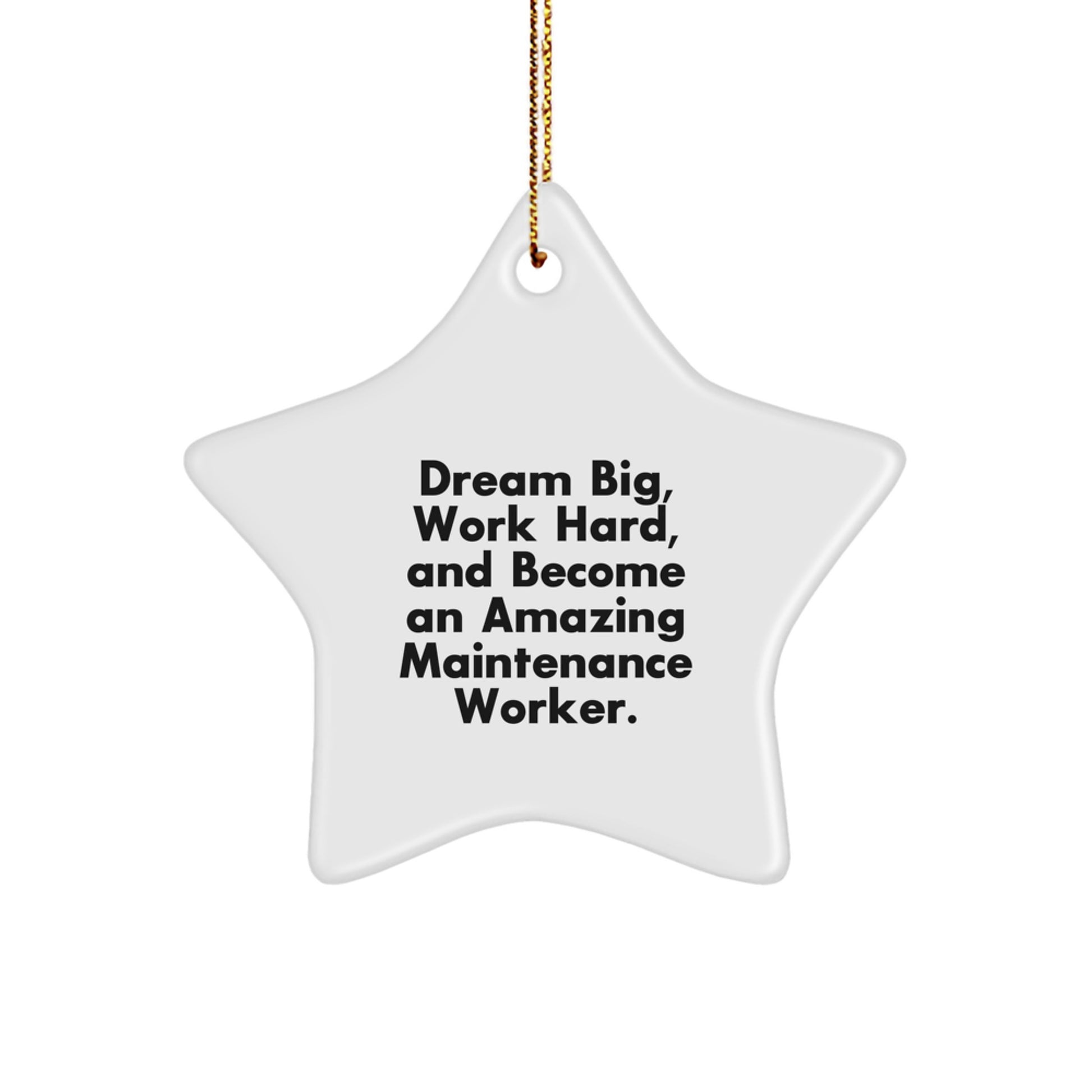 Funny Maintenance Worker Star Ornament Gifts from Friends or Family, Perfect for Christmas Unique Gifts for Maintenance Worker Men or Women - Image 1