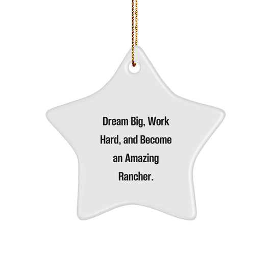 Funny Rancher Star Ornament Gifts for Men, Women, Coworkers, Family, Friends - Inspirational Star Shaped Decoration for Christmas Unique Gifts - Image 1