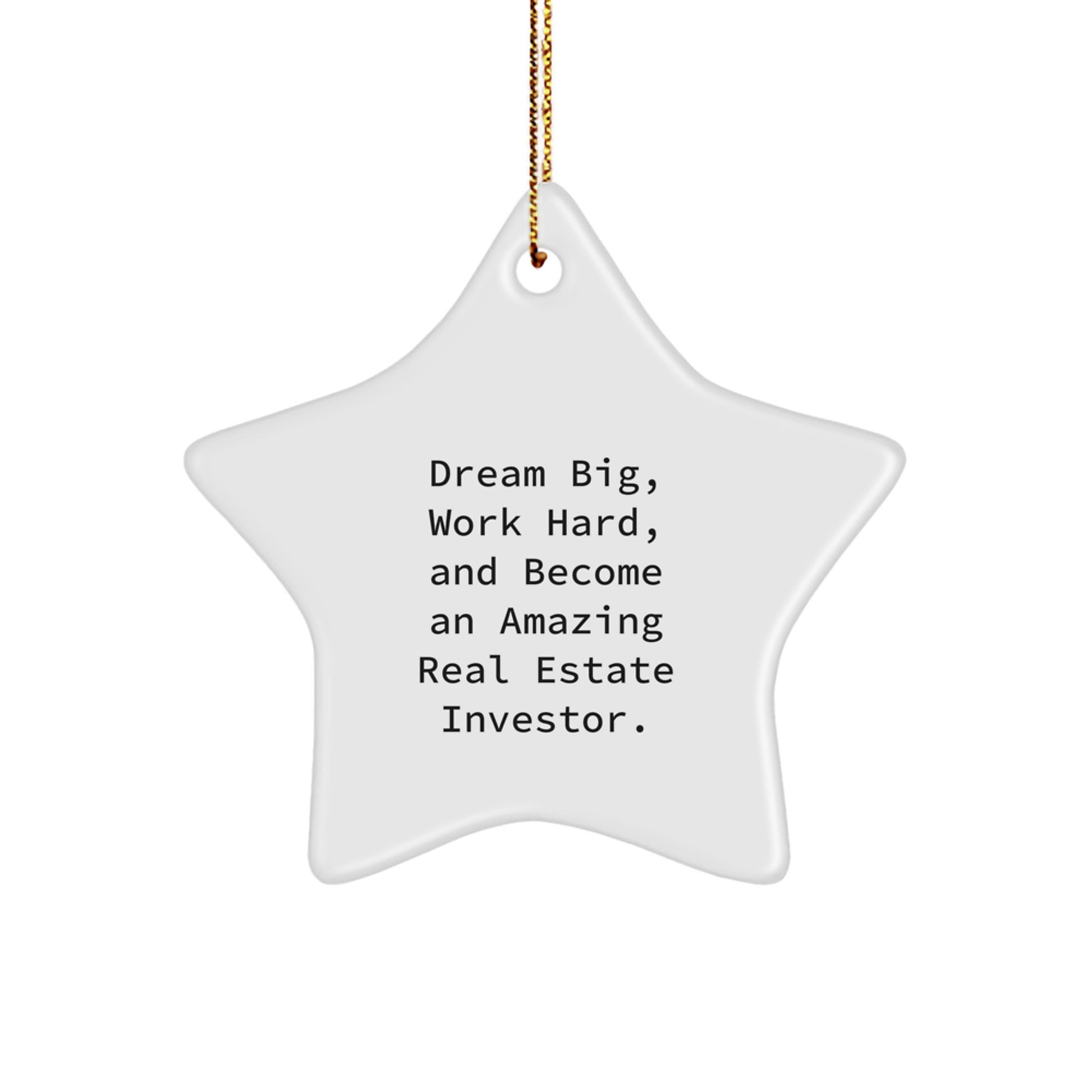 Funny Real Estate Investor Gifts - Inspirational Star Ornament for Christmas - Gifts from Family to Real Estate Investor Friends - Image 1