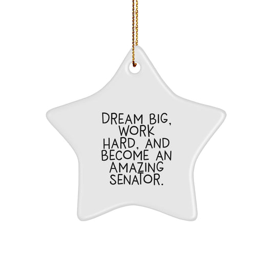 Unique Senator Star Ornament Gifts from Men to Senator, Funny Christmas Star Ornaments for Senator, Gifts for Senator, Senator Inspirational Star Decoration - Image 1