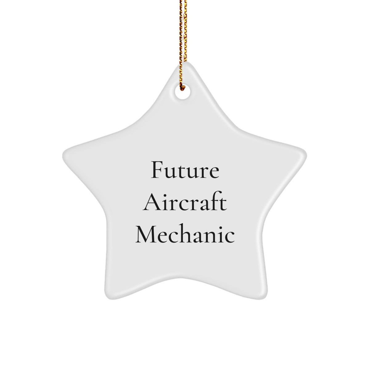 Funny Future Aircraft Mechanic Gifts from Friends, Unique Christmas Star Ornament for Men, Inspirational Plane Mechanic Decorations - Image 1