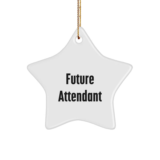 Future Attendant Keepsake Christmas Unique Gift for Him Star Ornament - Image 1