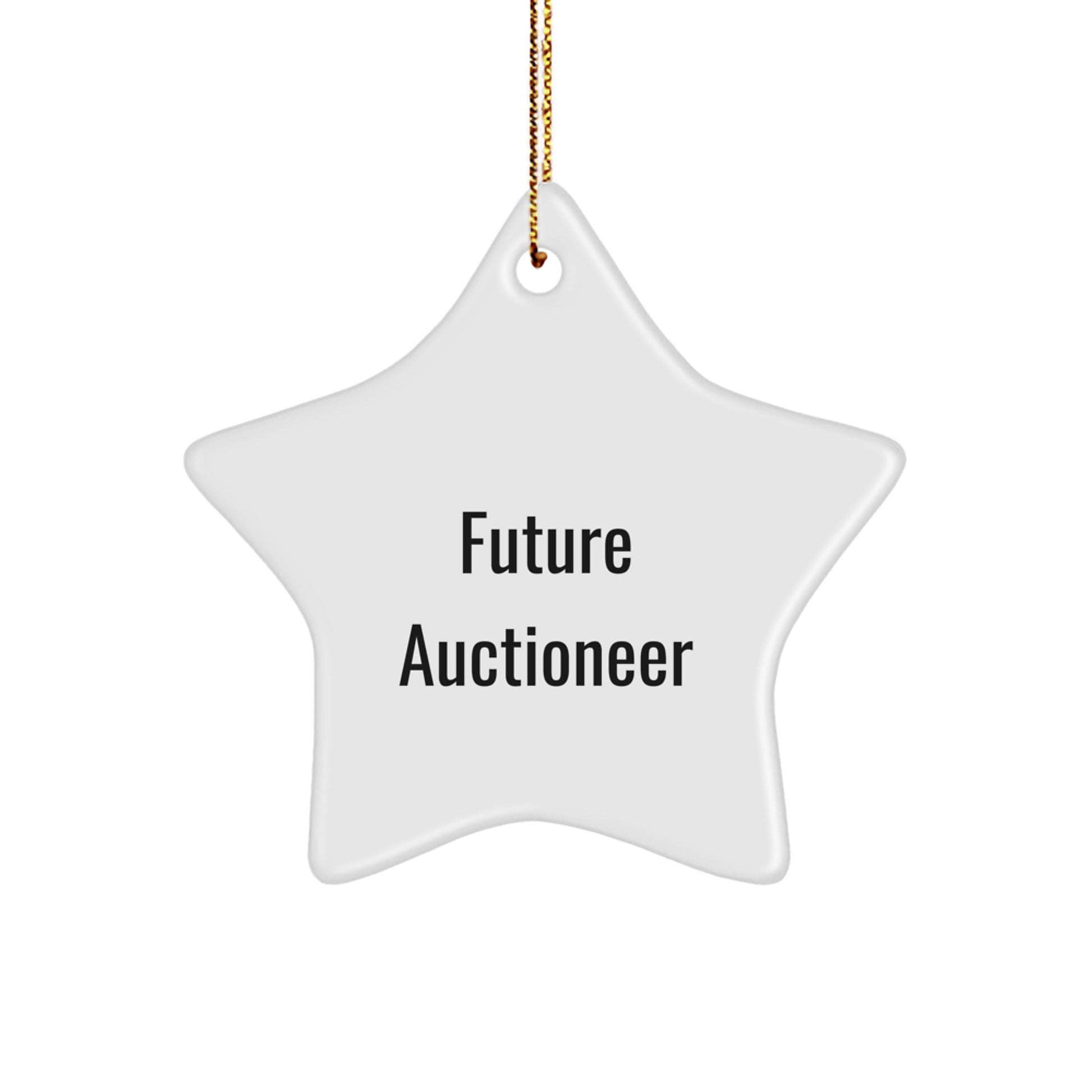 Funny Future Auctioneer Gifts for Auctioneer, Star Ornament Christmas Unique Gifts from Family, Funny Future Auctioneer Star Ornament Christmas Decoration - Image 1