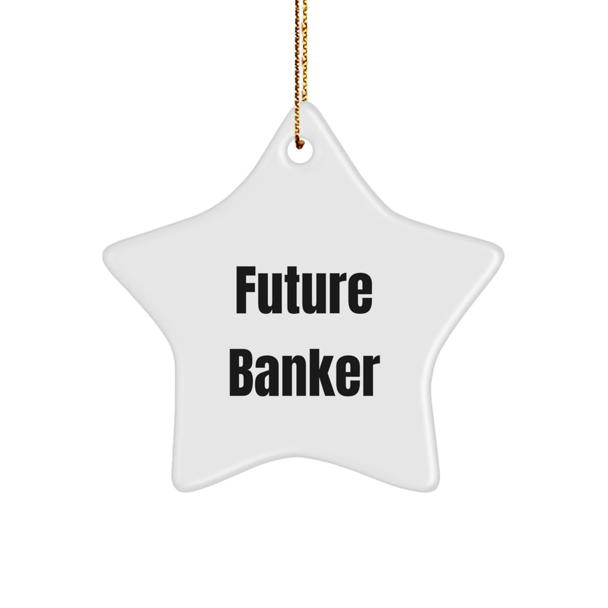 Funny Future Banker Star Ornament Gifts for Men, Christmas Unique Gifts from Friends, Inspirational Star Shaped Decorations - Image 1