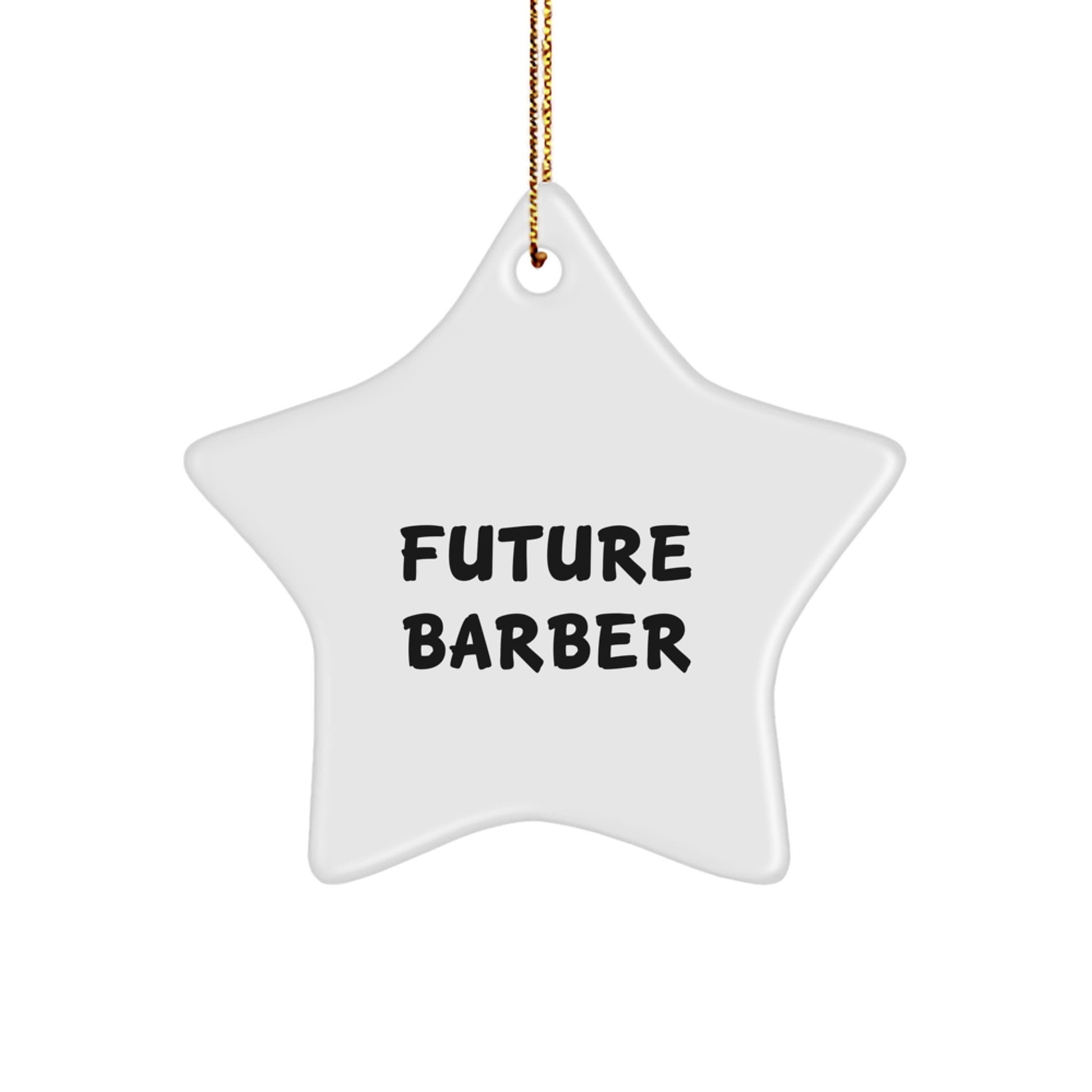 Funny Barber Gifts from Men for Future Barber Star Ornament, Christmas Unique Gifts for Barber Shop - Image 1
