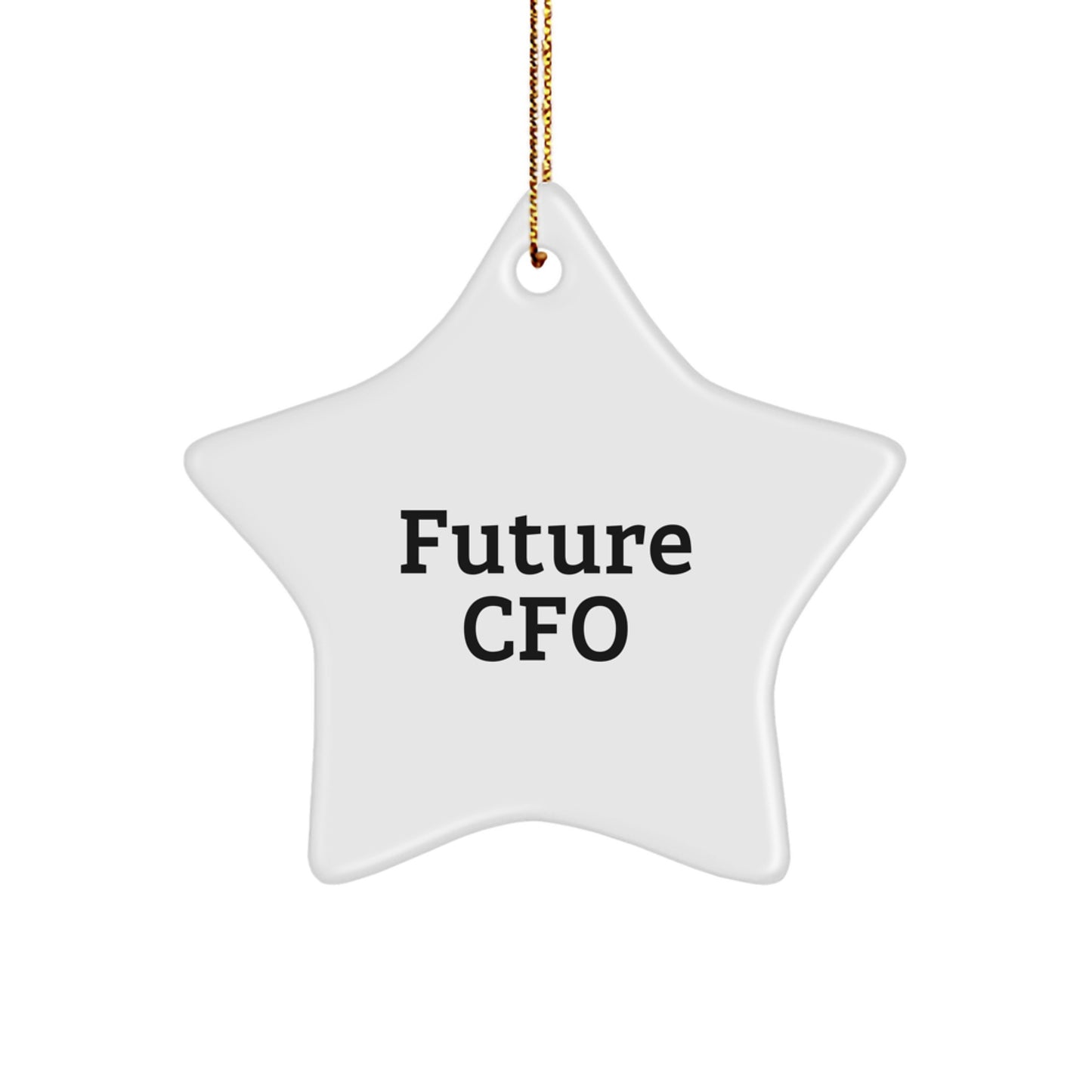 Funny Future CFO Quote Gifts from Men to Women, CFO Star Ornament Christmas Unique Gifts for CFO, Funny Quote Gifts for Friends and Family - Image 1