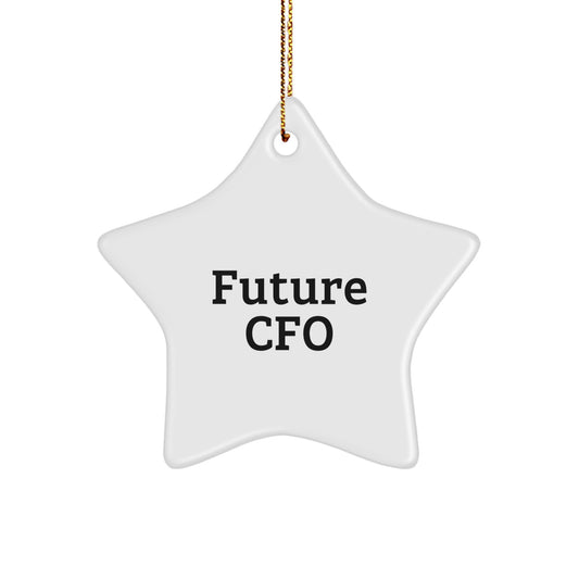 Funny Future CFO Quote Gifts from Men to Women, CFO Star Ornament Christmas Unique Gifts for CFO, Funny Quote Gifts for Friends and Family - Image 1