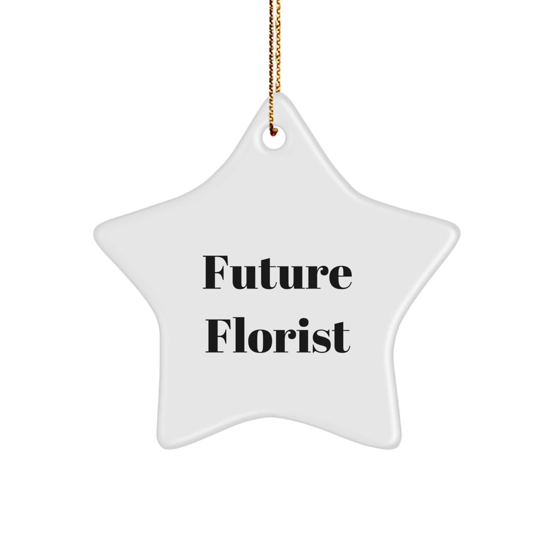 Funny Inspirational Gifts from Men for Future Florist - Star Ornament, Christmas Unique Gifts - Image 1