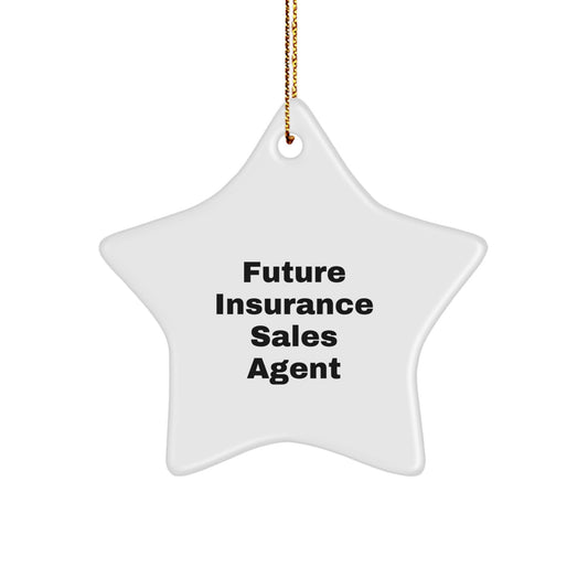 Funny Future Insurance Sales Agent Star Ornament Gifts from Friends for Christmas - Image 1