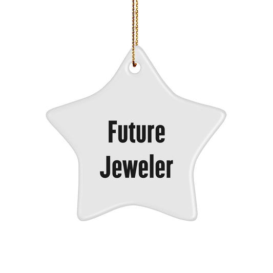 Funny Future Jeweler Star Ornament Gifts from Friends for Jeweler Men at Christmas Unique Gifts - Image 1