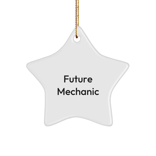 Funny 'Be a Future Mechanic, the Stars Align in Your Favor' Personalized Star Ornament Gifts from Friends for Christmas Unique Gifts - Image 1