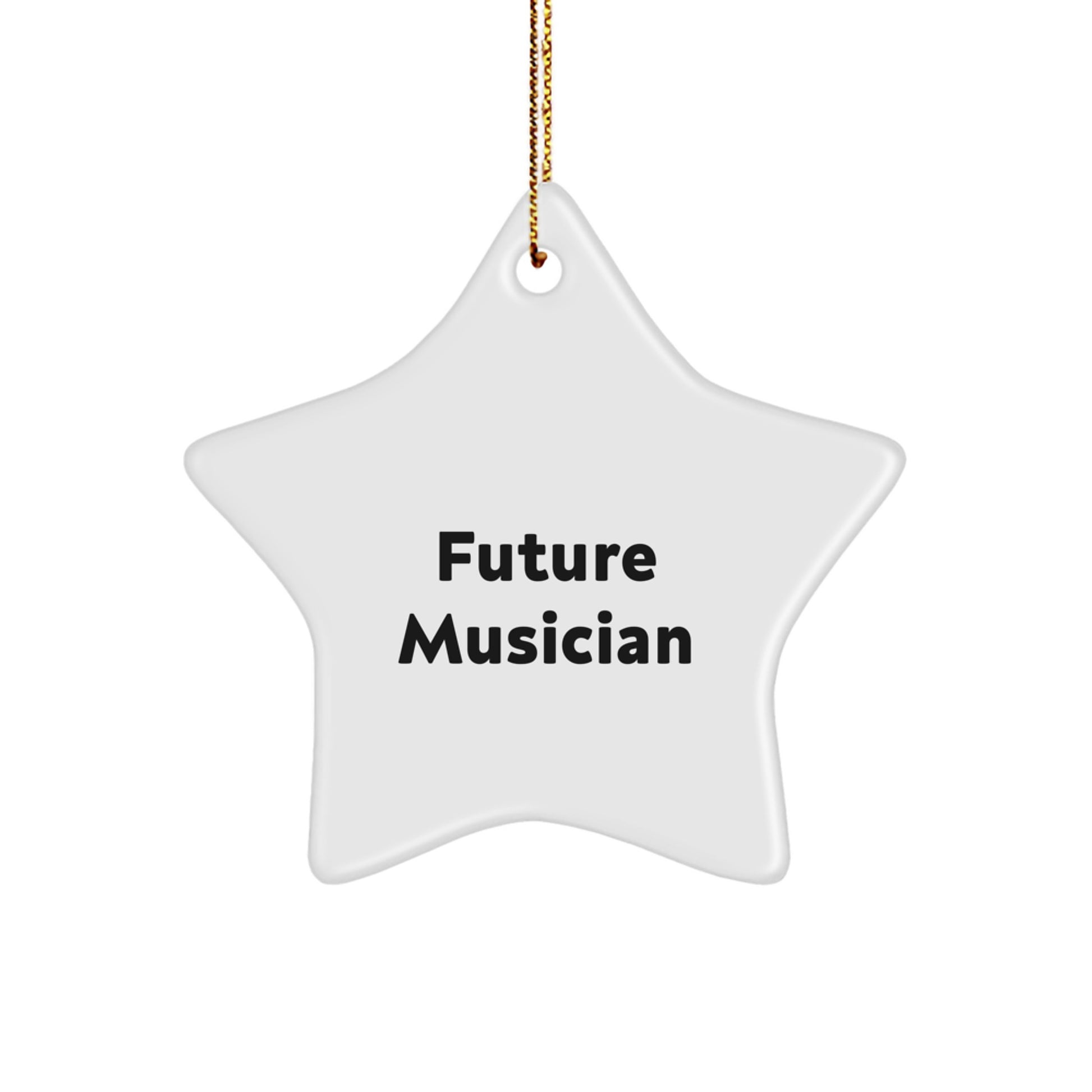 Musician Star Ornament Gifts from Friends and Family for a Future Musician, Inspirational Quote 'You are the music while the music lasts', Star Ornament for Musician Men and Women at Christmas - Image 1