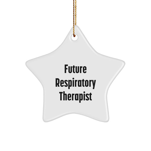 Funny Inspirational Gifts for Future Respiratory Therapist Star Ornament, Gifts from Friends and Family, Christmas Unique Star Decoration - Image 1